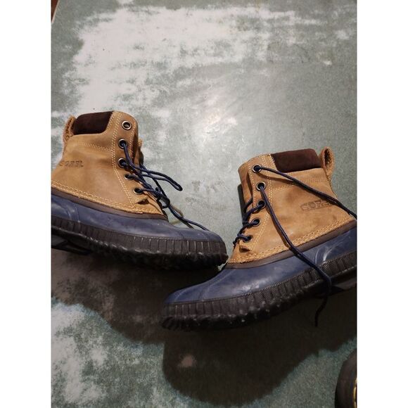 SOREL CHEYANNE brown&blue duck boots z 5 - Picture 1 of 7